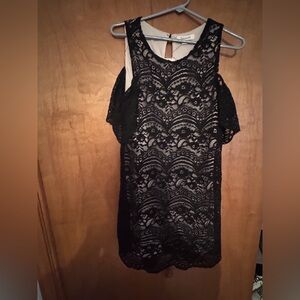 Francesca's Collections Black Lace Dress
